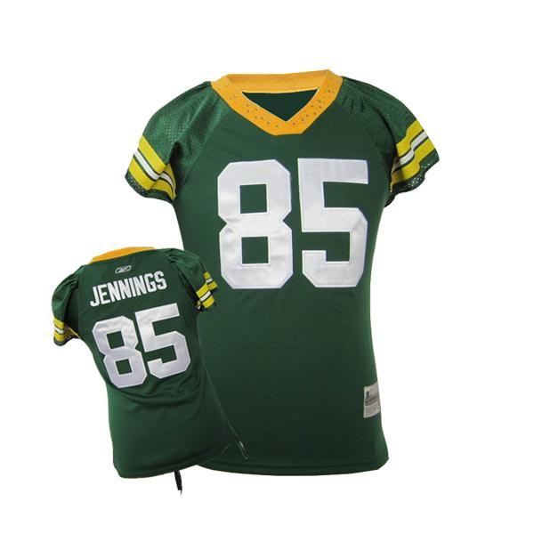 Packers #85 Greg Jennings Green Women's Field Flirt Stitched NFL Jersey